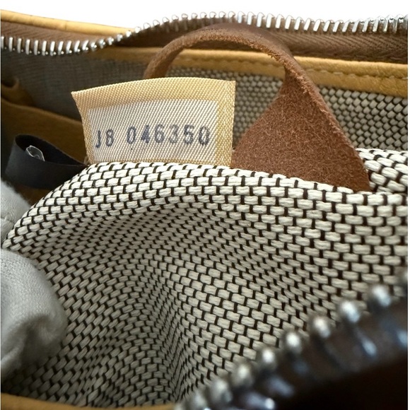 Authentic Dooney & Bourke Yellow Brown Leather Shoulder Hobo Bag - Picture 11 of 13